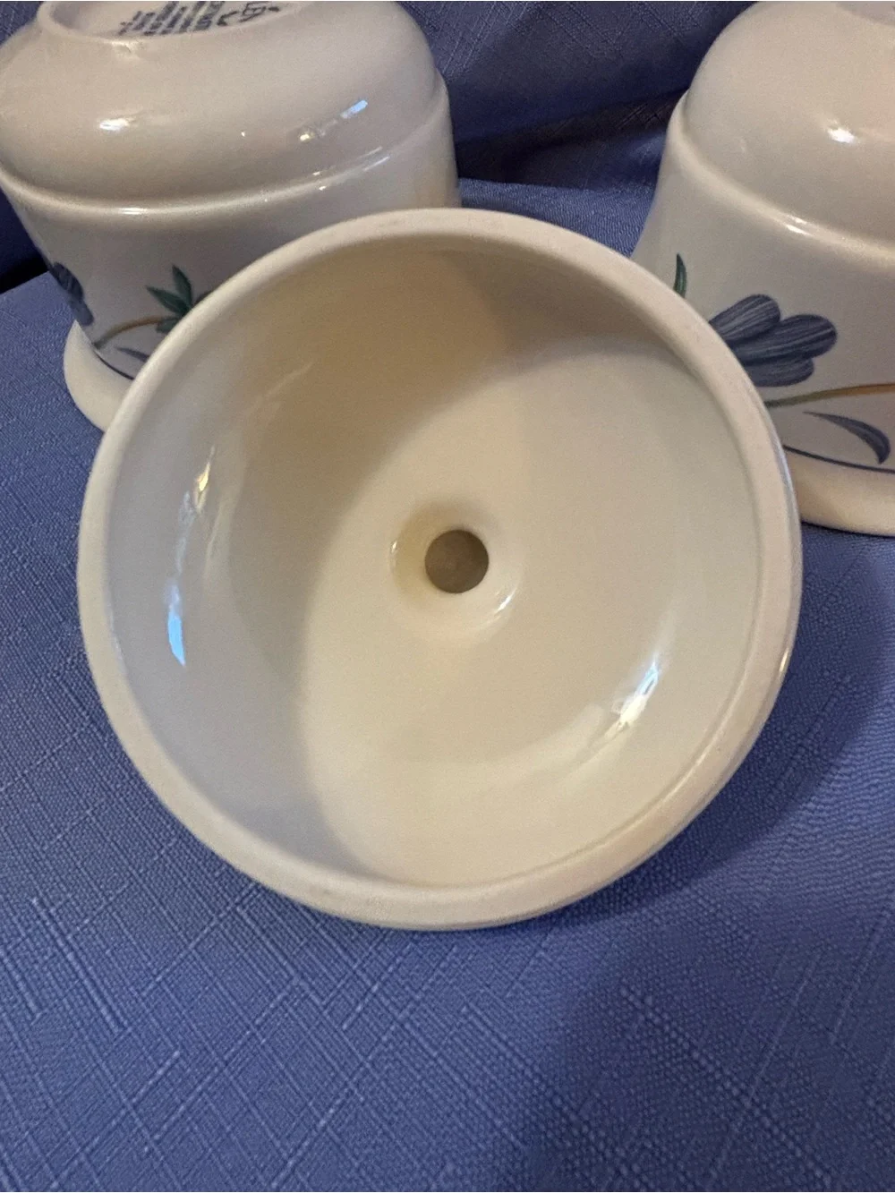 Lenox Poppies On Blue Creamer and Sugar Bowl Set